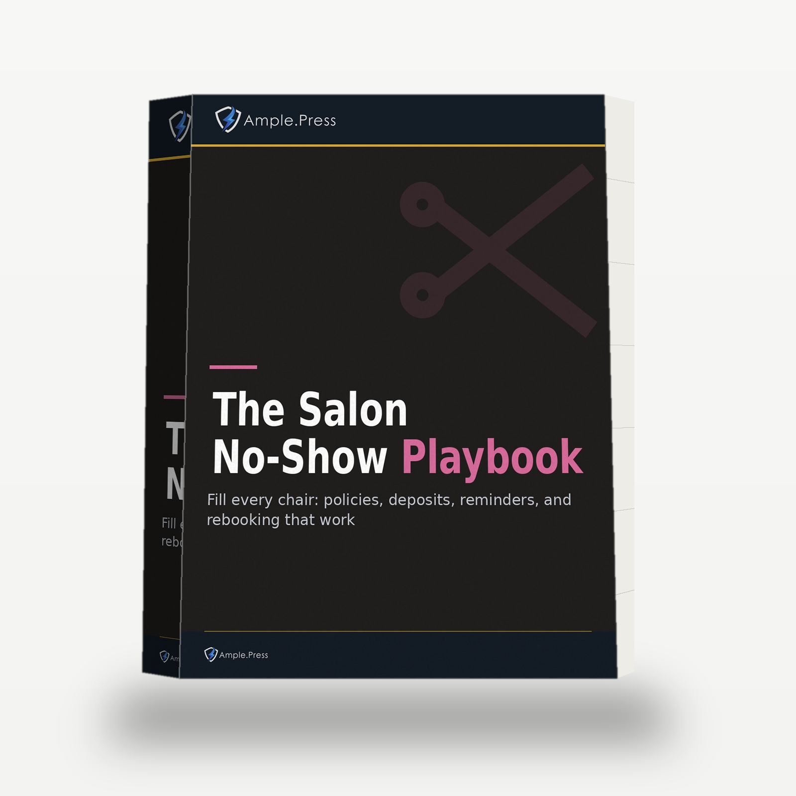 The Salon No-Show Playbook 3D book mockup