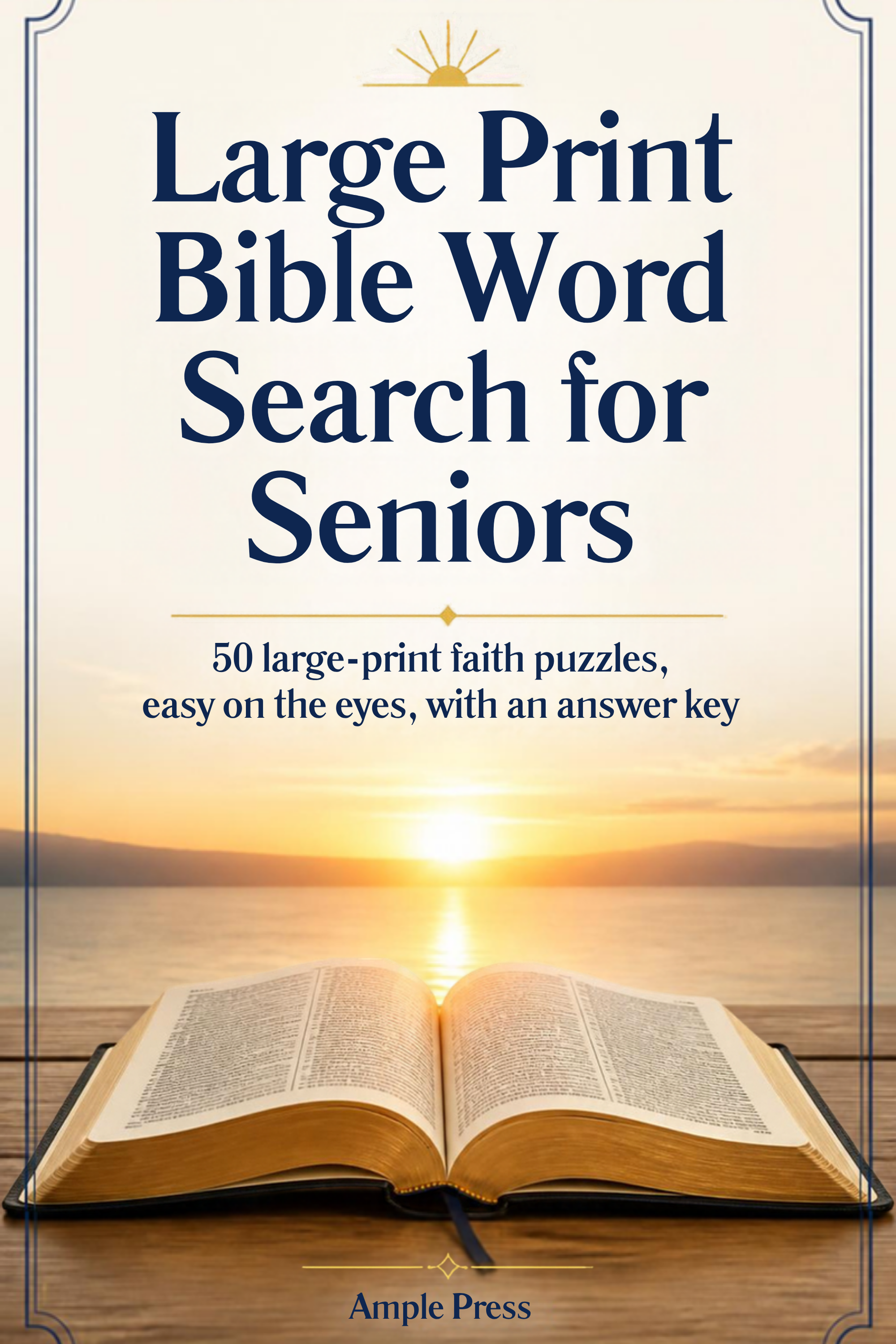 Cover of the ebook Large Print Bible Word Search for Seniors by Ample Press.