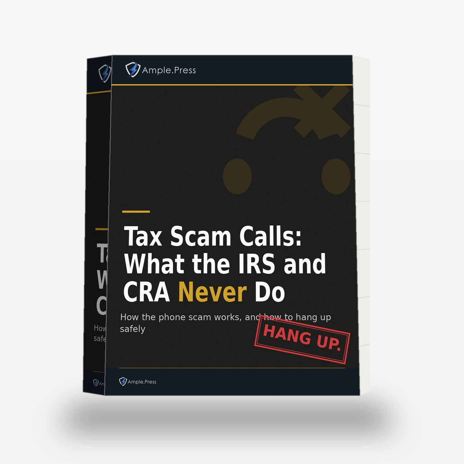 Tax Scam Calls: What the IRS and CRA Never Do 3D book mockup